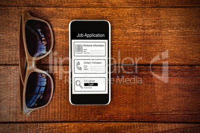 Composite image of informations for job application
