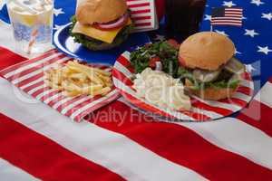 Snacks decorated with 4th july theme