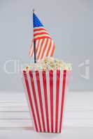 Close-up of popcorn with 4th july theme