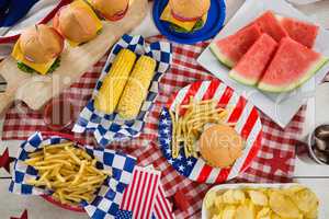 Breakfast with 4th july theme