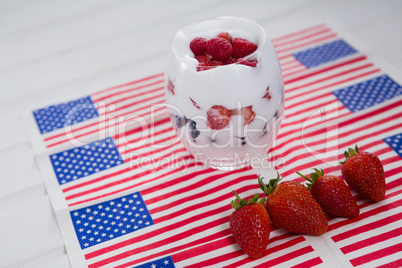 Fruit ice cream with 4th july theme