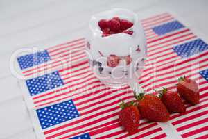 Fruit ice cream with 4th july theme