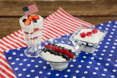 Fruit ice cream with 4th july theme