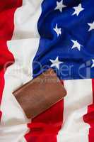 Visa on an American flag