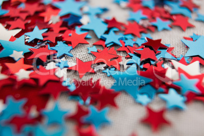 Star shape decoration with 4th july theme