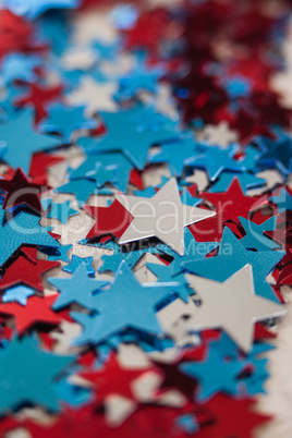 Star shape decoration on white textile