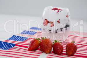 Fruit ice cream with 4th july theme