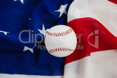 Baseball on an American flag
