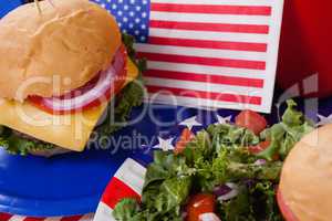 Snacks decorated with 4th july theme