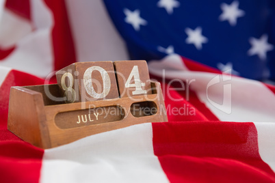 Perpetual calendar on American flag