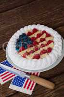 Fruitcake with 4th july theme