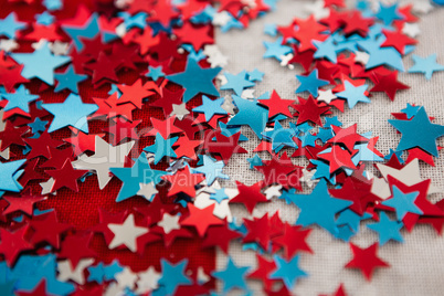 Star shape decoration with 4th july theme