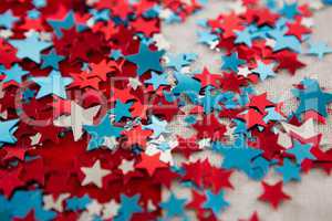 Star shape decoration with 4th july theme