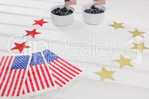 Black berries decorated with 4th july theme