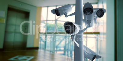 Composite image of cctv camera