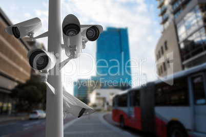 Composite image of cctv camera