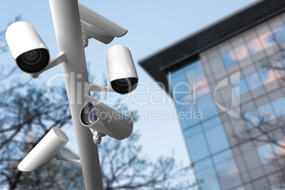 Composite image of cctv camera