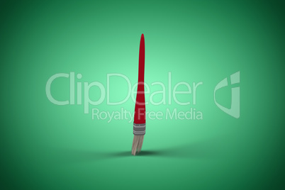 Composite image of computer graphic image of paintbrush