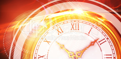 Composite image of illustrative image of a clock