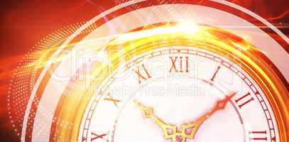 Composite image of illustrative image of a clock
