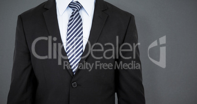 Composite image of mid section of well dressed businessman