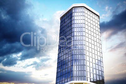 Composite image of 3d image of office buildings