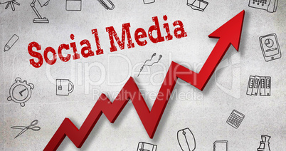 Composite image of close up of social media text