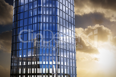Composite image of 3d image of modern building