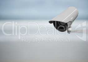 White CCTV with a blurred background
