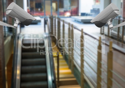 CCTV controlled mechanic stairs
