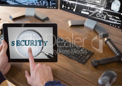 Security guard using technology