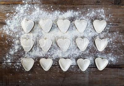 Heart shaped ravioli