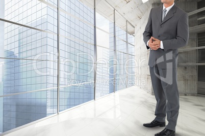 Businessman standing on in a building