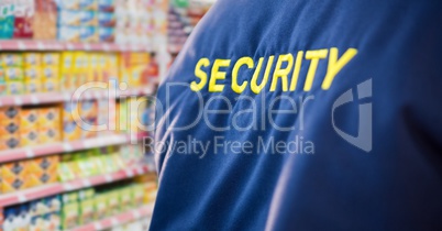 security guard in the supermarket