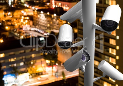 CCTV stick controlled the city at night