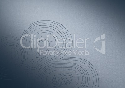 Navy background with business doodle
