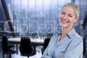 Smiling business woman in the office