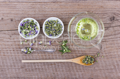 herbal tea with heartsease