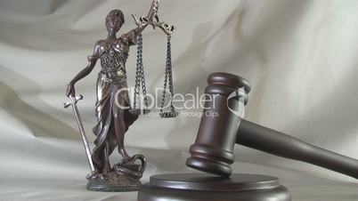 Law concept with Themis symbol of justice