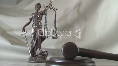 Law concept with Themis symbol of justice