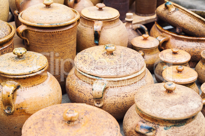 Handmade traditional clay pots
