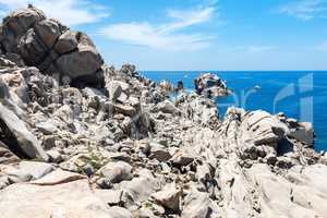 Natural rock formations in Sardinia