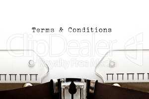 Terms And Conditions On Typewriter