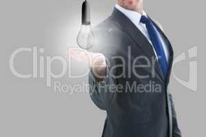 Light bulb in businessman hands