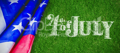 Composite image of happy 4th of july text on white background