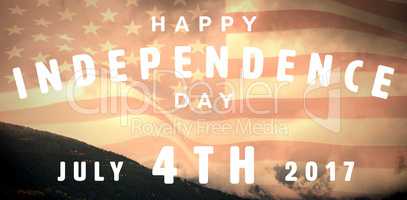Composite image of happy 4th of july text on white background