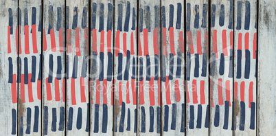 Composite image of illustration of blue and red stripes