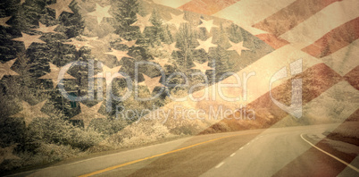 Composite image of close up of the us flag