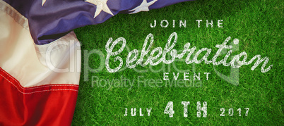 Composite image of computer graphic image of independence day message Composite image of computer graphic image of independence day message