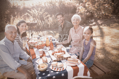 Happy family having a picnic